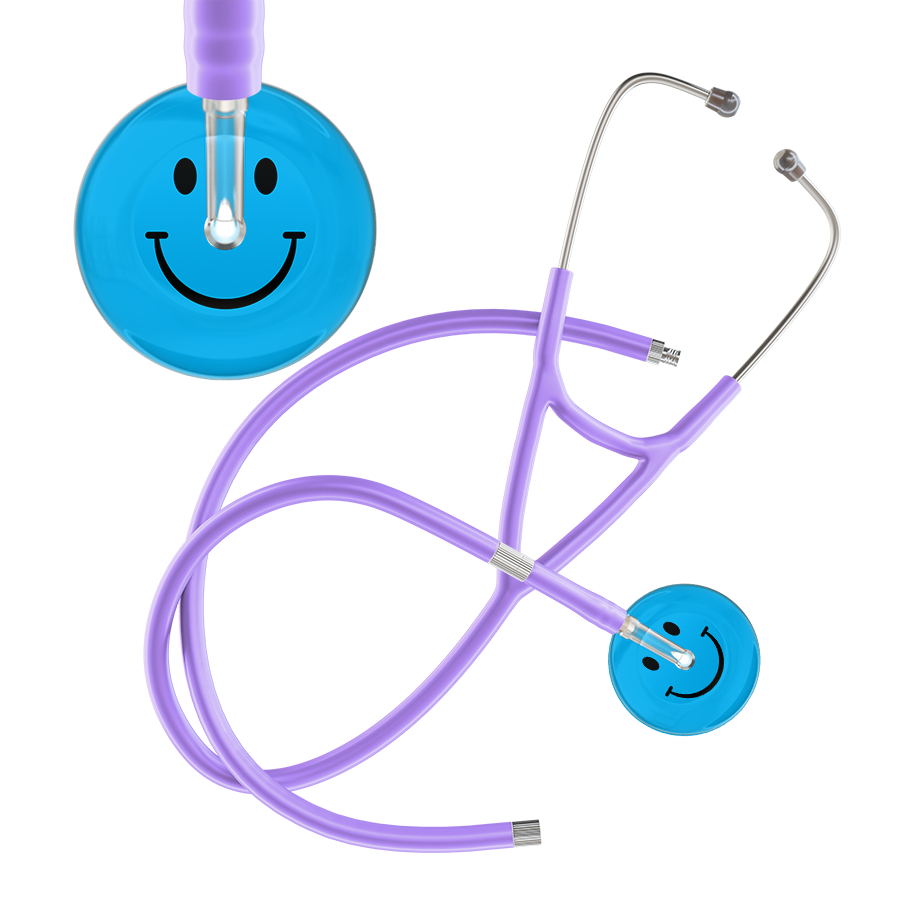 Dark Smiley Face Cardiology Stethoscope
