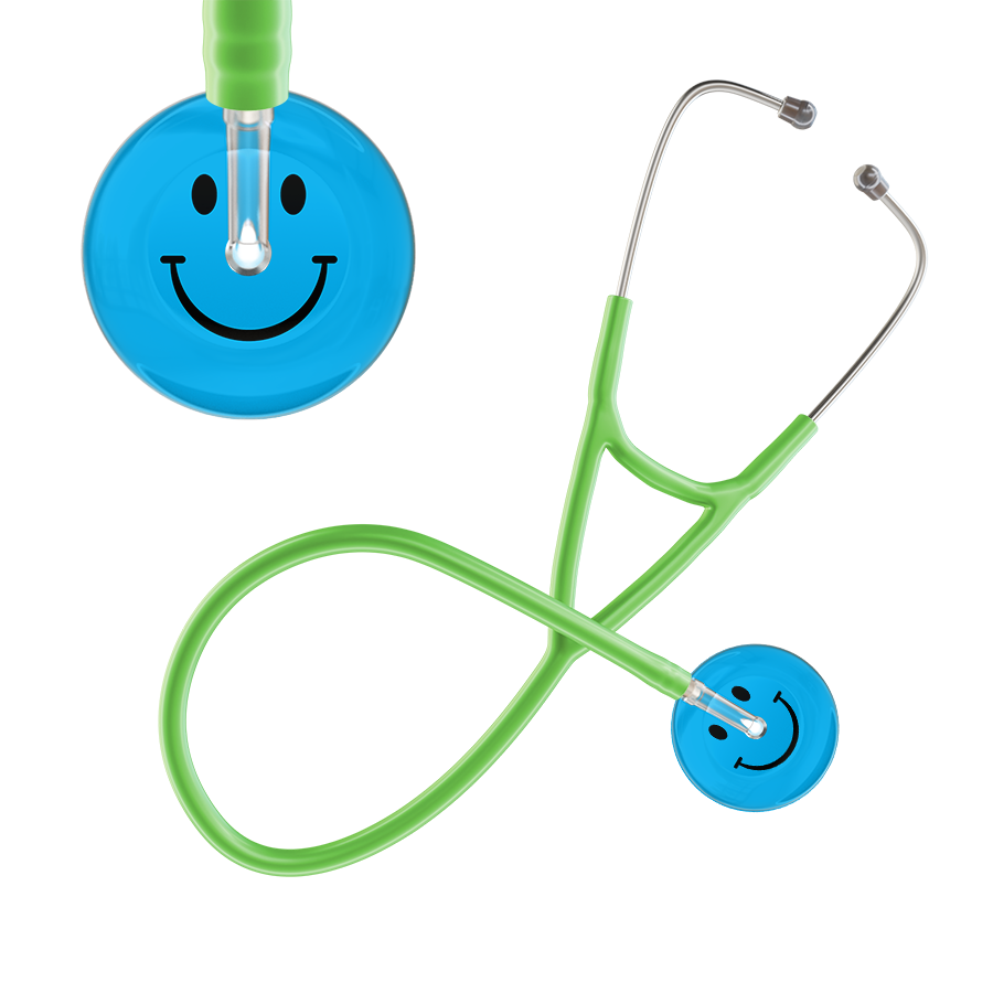 Dark Smiley Face Cardiology Stethoscope