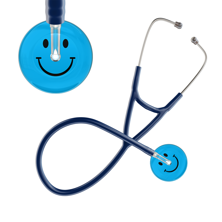 Dark Smiley Face Cardiology Stethoscope