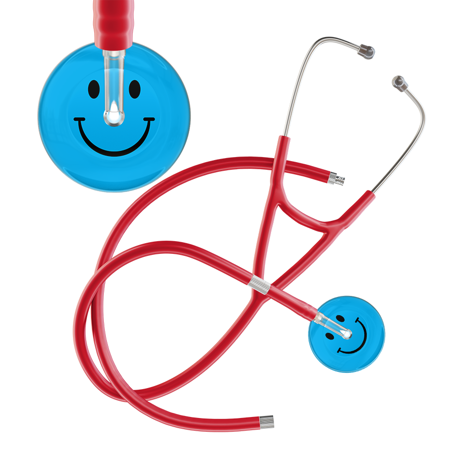 Dark Smiley Face Cardiology Stethoscope