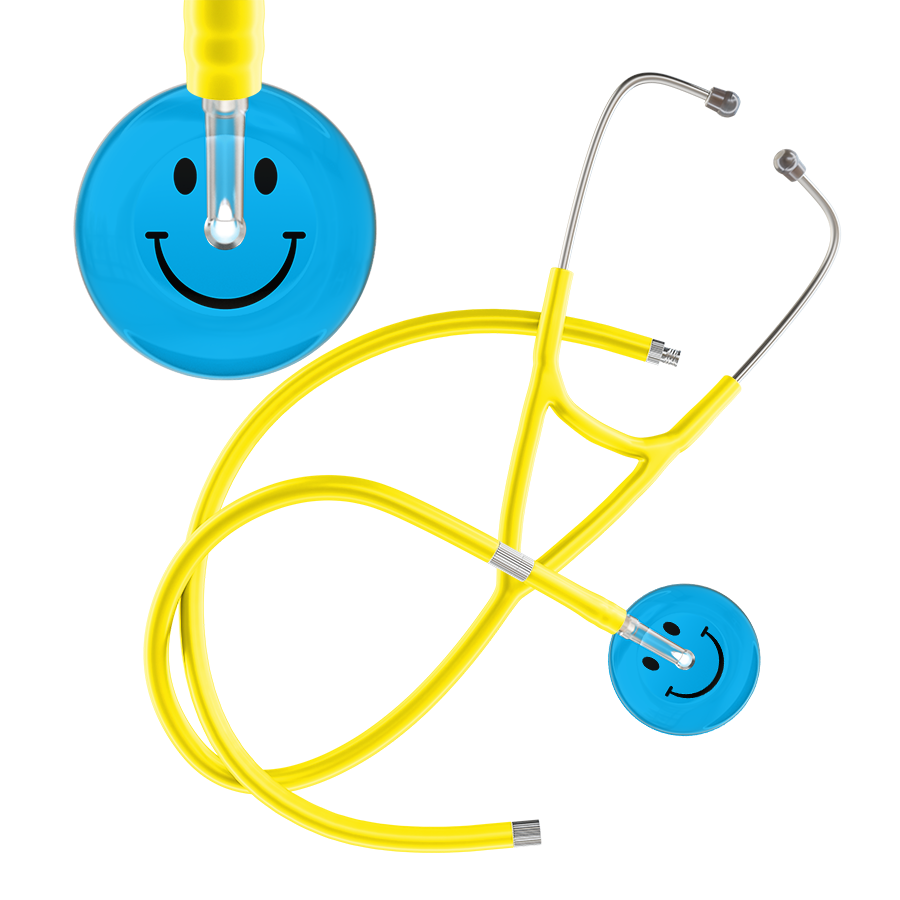 Dark Smiley Face Cardiology Stethoscope
