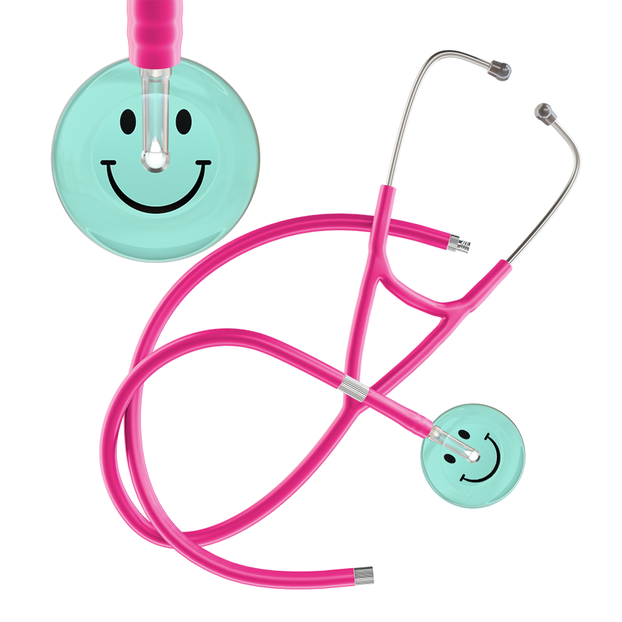 Light Smiley Face Cardiology Stethoscope