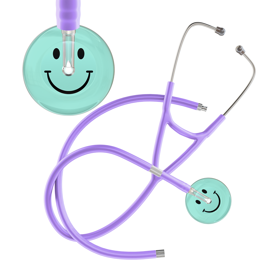 Light Smiley Face Cardiology Stethoscope