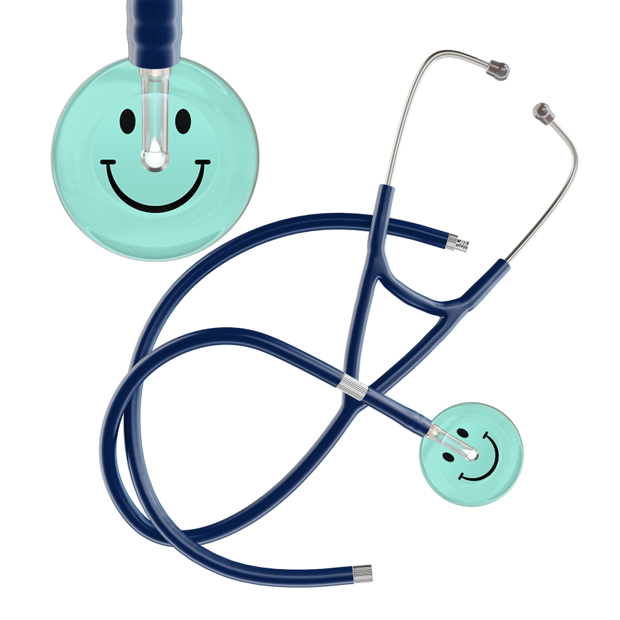 Light Smiley Face Cardiology Stethoscope