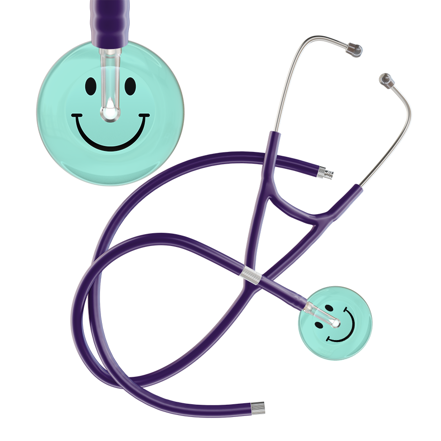 Light Smiley Face Cardiology Stethoscope