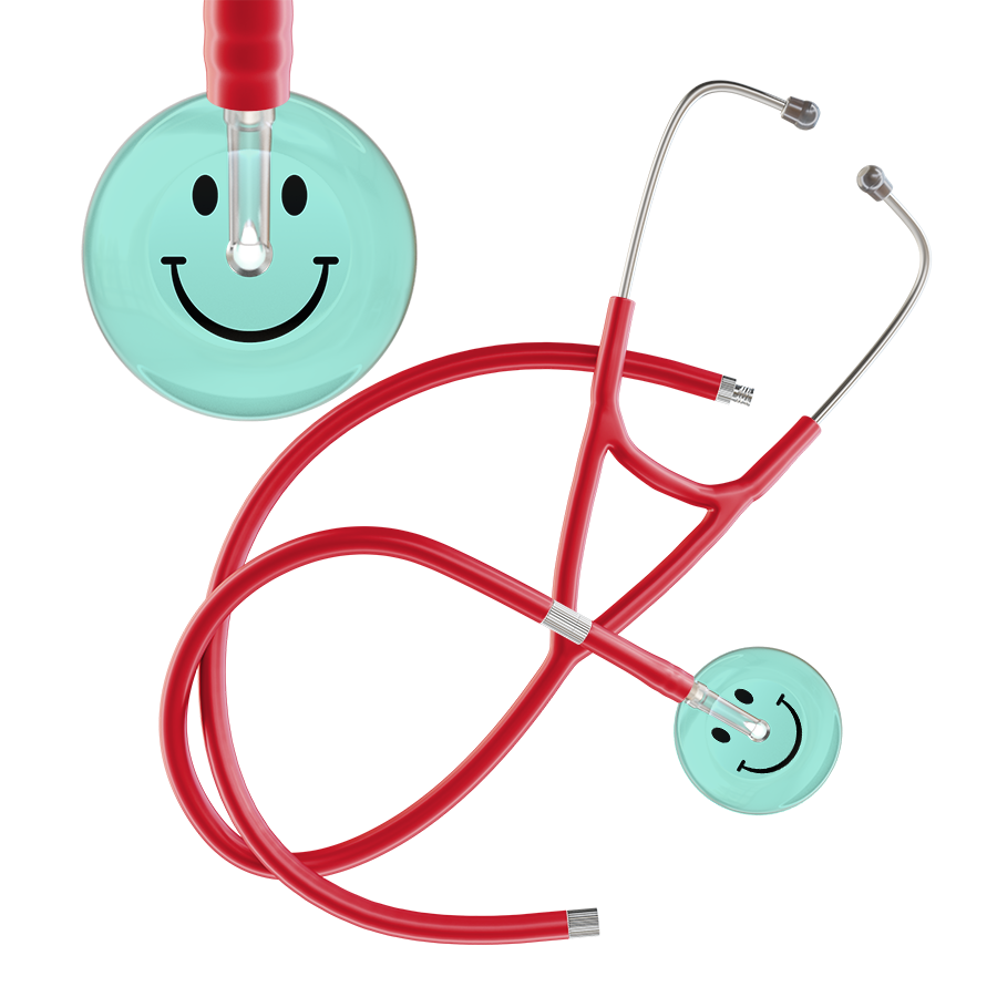 Light Smiley Face Cardiology Stethoscope