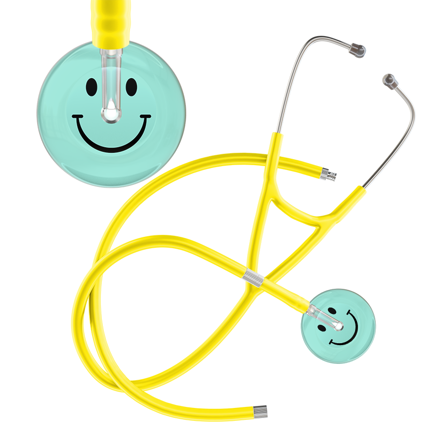 Light Smiley Face Cardiology Stethoscope
