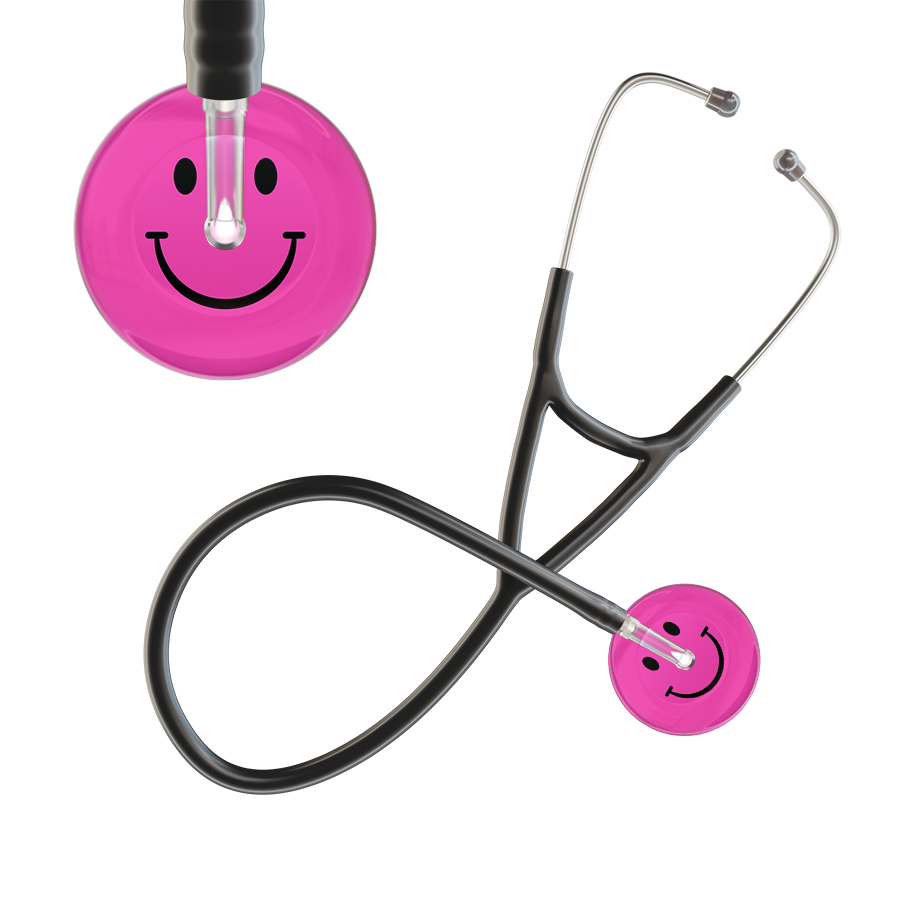 Dark Smiley Face Cardiology Stethoscope