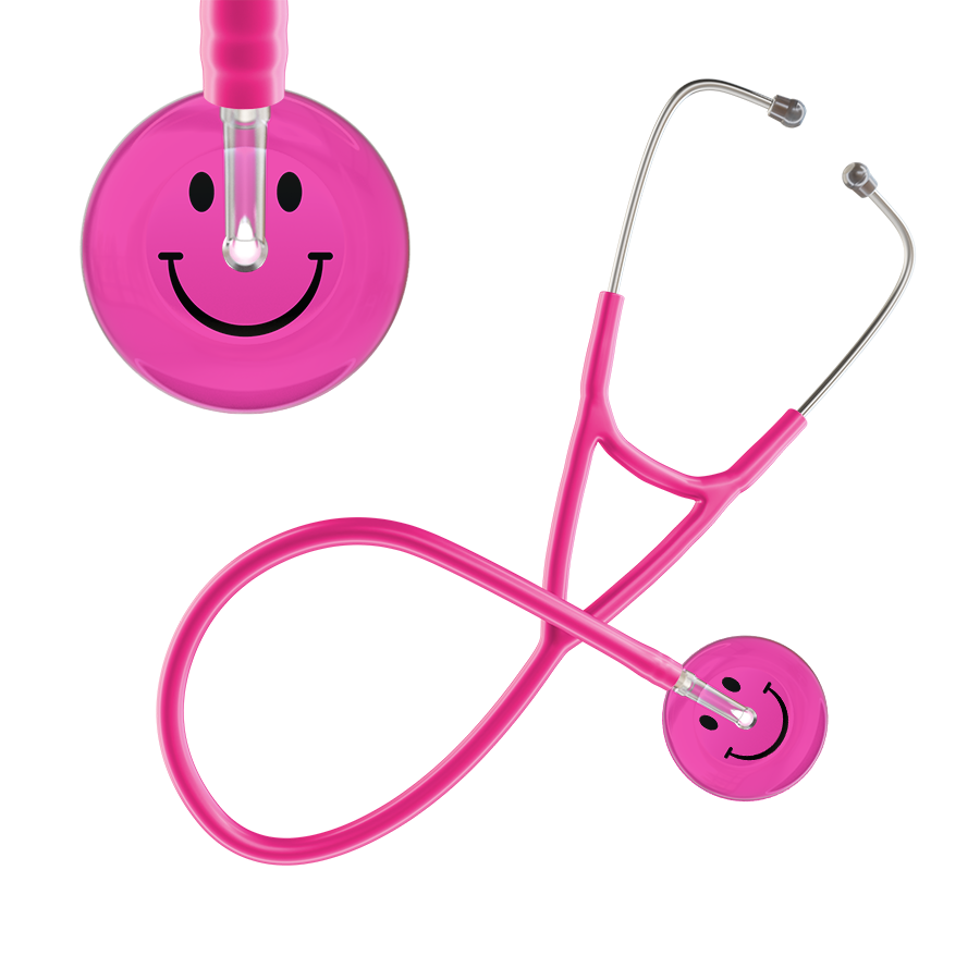 Dark Smiley Face Cardiology Stethoscope