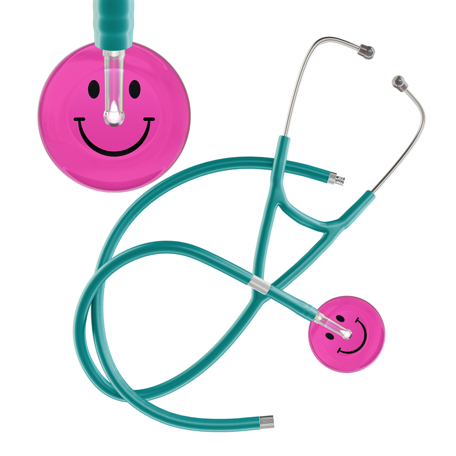 Dark Smiley Face Cardiology Stethoscope