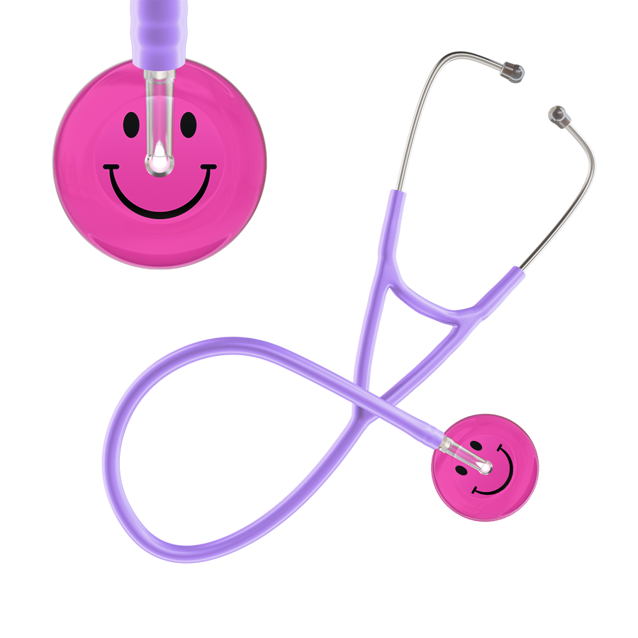 Dark Smiley Face Cardiology Stethoscope