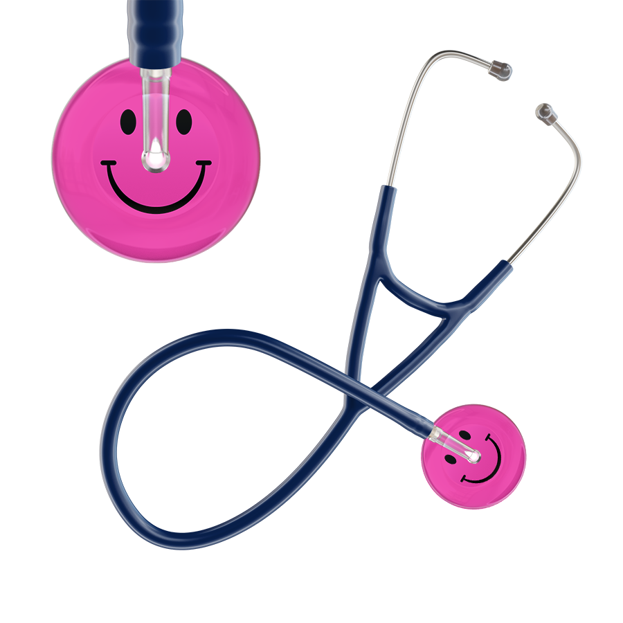 Dark Smiley Face Cardiology Stethoscope