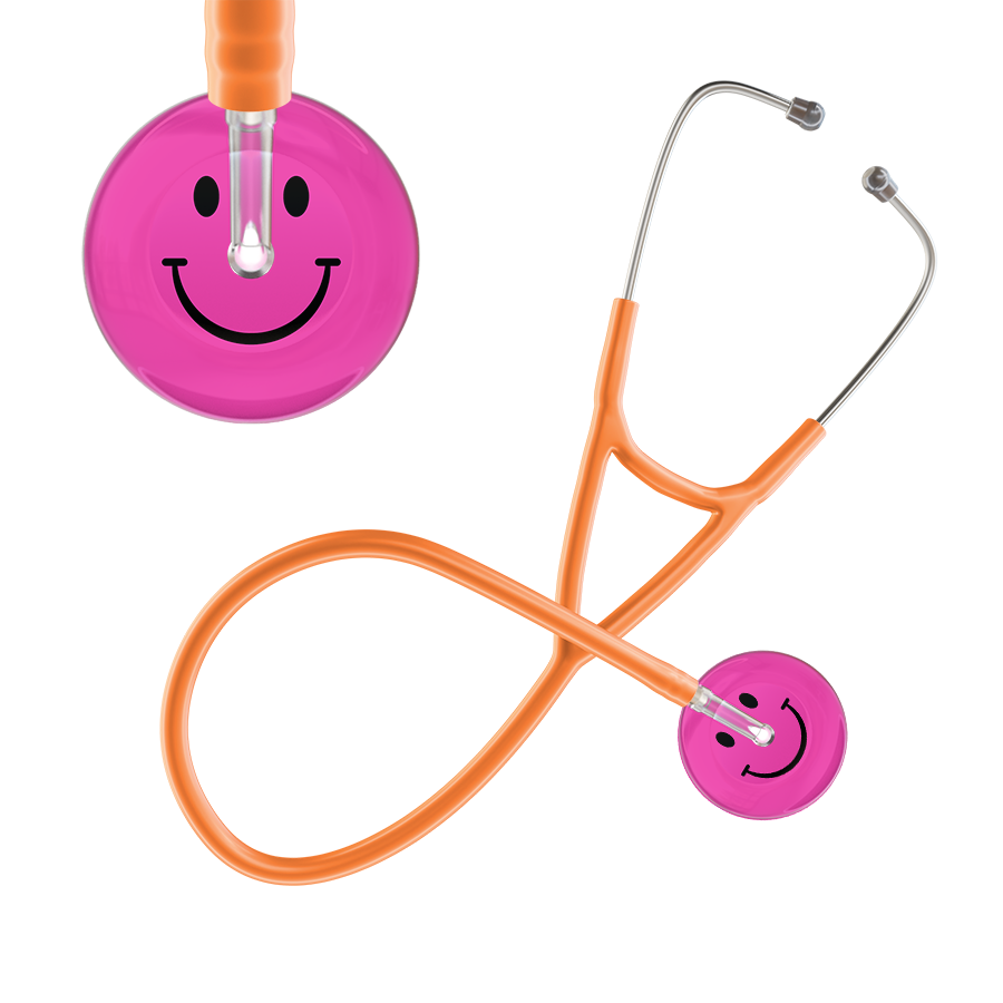 Dark Smiley Face Cardiology Stethoscope