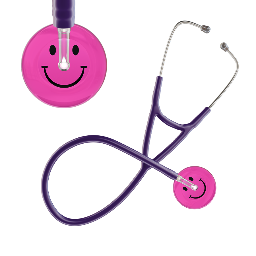 Dark Smiley Face Cardiology Stethoscope