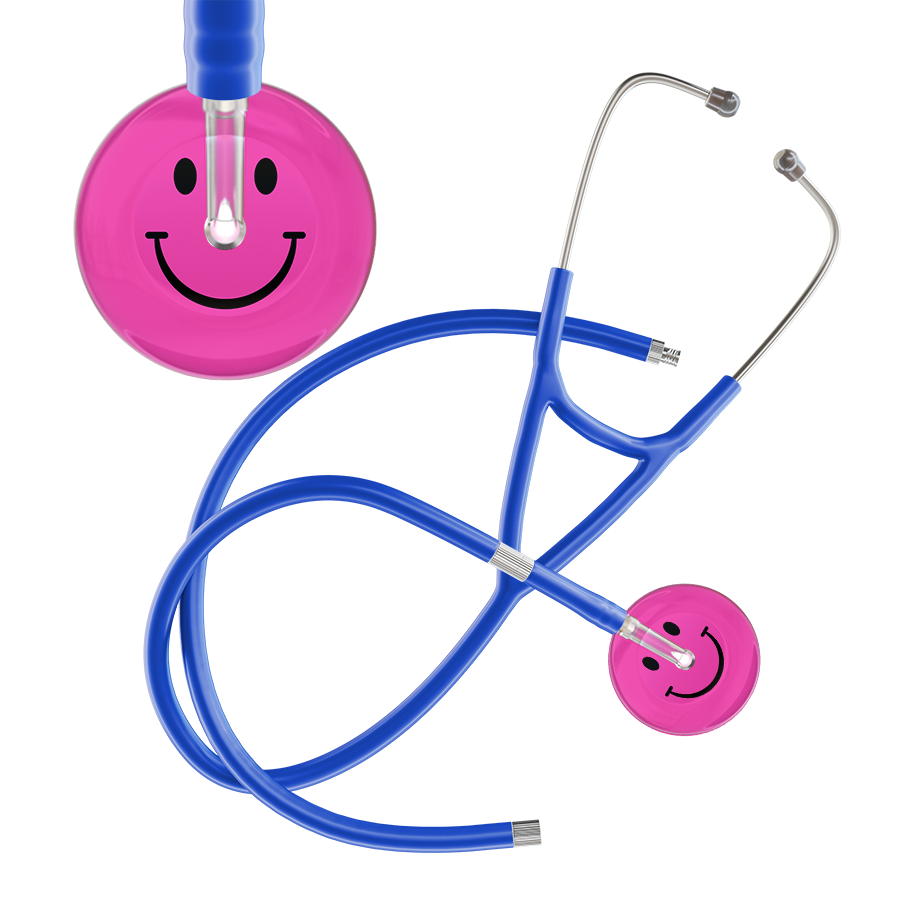 Dark Smiley Face Cardiology Stethoscope