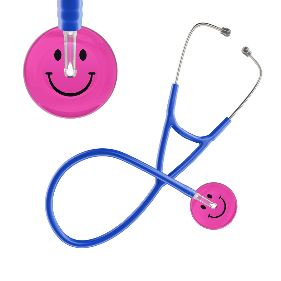 Dark Smiley Face Cardiology Stethoscope