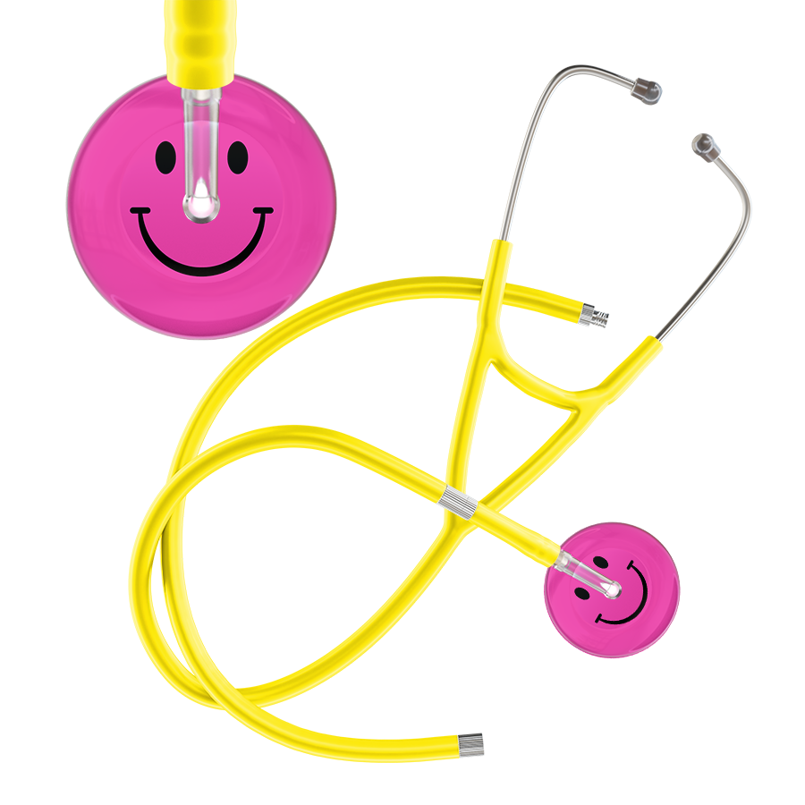 Dark Smiley Face Cardiology Stethoscope
