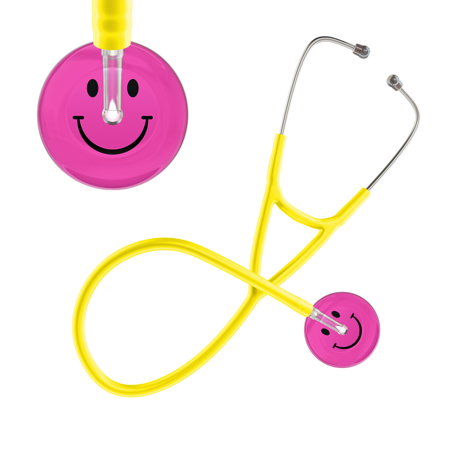 Dark Smiley Face Cardiology Stethoscope