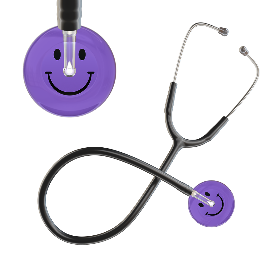 Dark Smiley Face Stethoscope