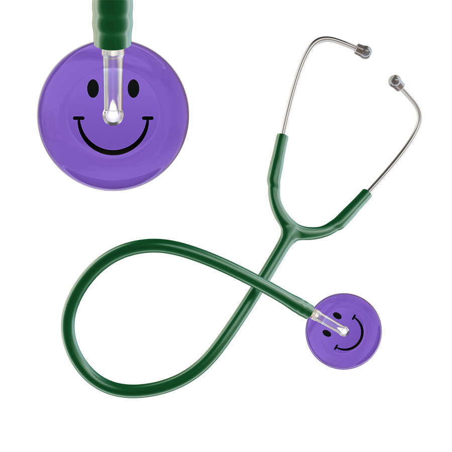 Dark Smiley Face Stethoscope