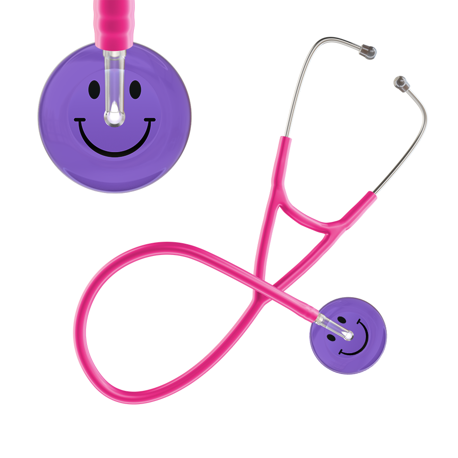 Dark Smiley Face Cardiology Stethoscope