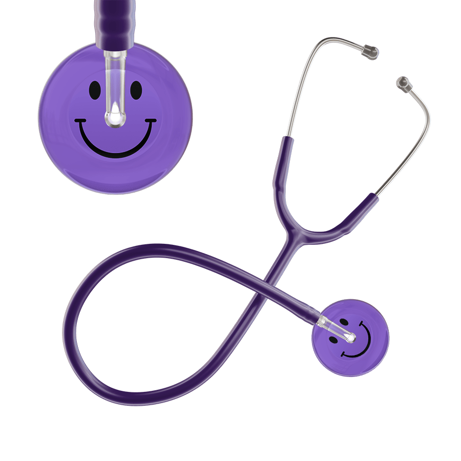 Ultrascope Single Stethoscope Smiley Face Lavender (LA) / Pediatric / Purple Dark Smiley Face Stethoscope
