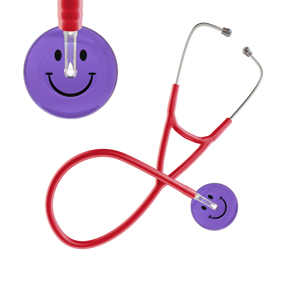 Dark Smiley Face Cardiology Stethoscope