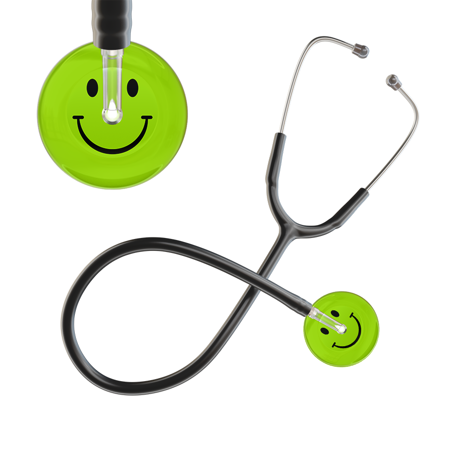 Dark Smiley Face Stethoscope