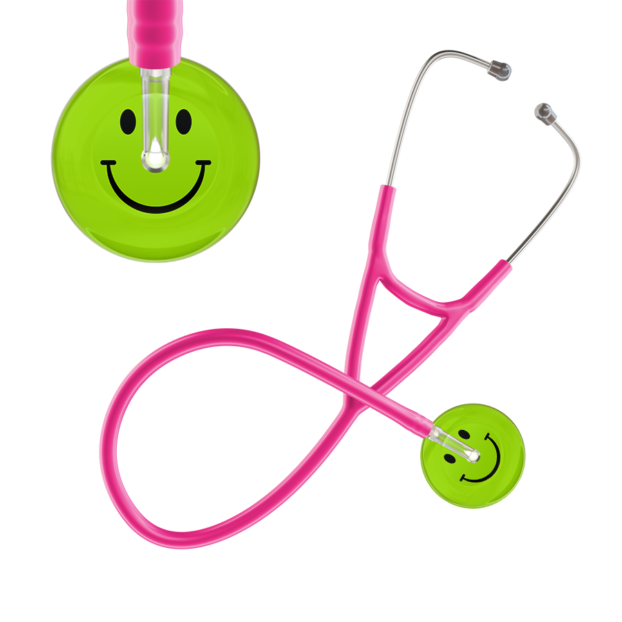 Dark Smiley Face Cardiology Stethoscope