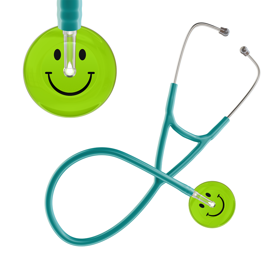 Dark Smiley Face Cardiology Stethoscope