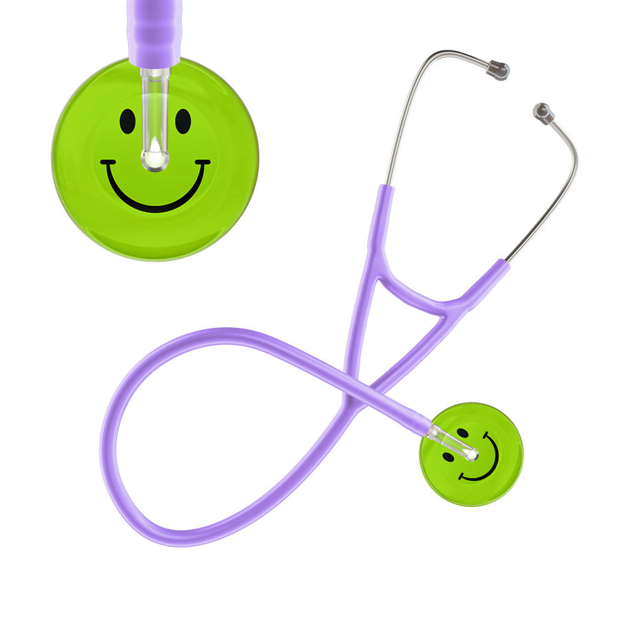 Dark Smiley Face Cardiology Stethoscope