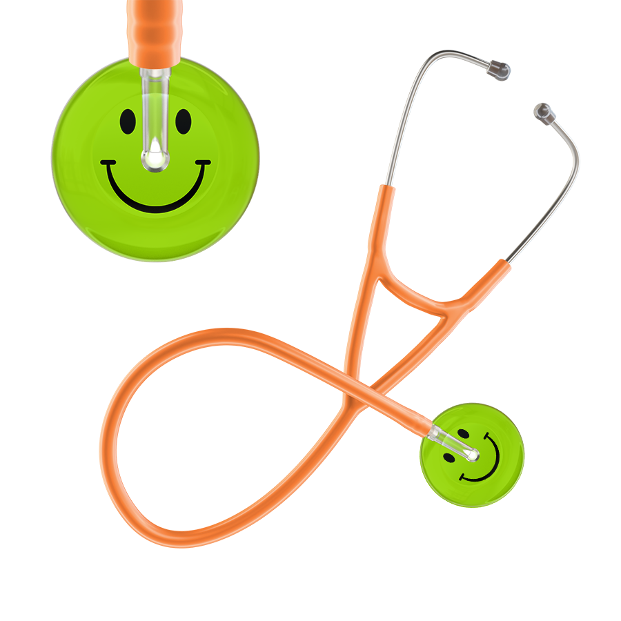 Dark Smiley Face Cardiology Stethoscope