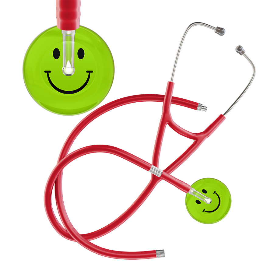 Dark Smiley Face Cardiology Stethoscope