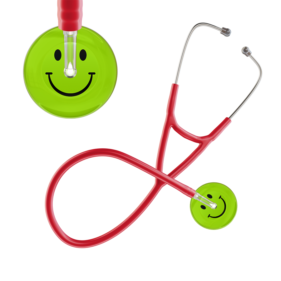 Dark Smiley Face Cardiology Stethoscope