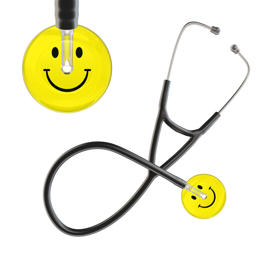 Light Smiley Face Cardiology Stethoscope
