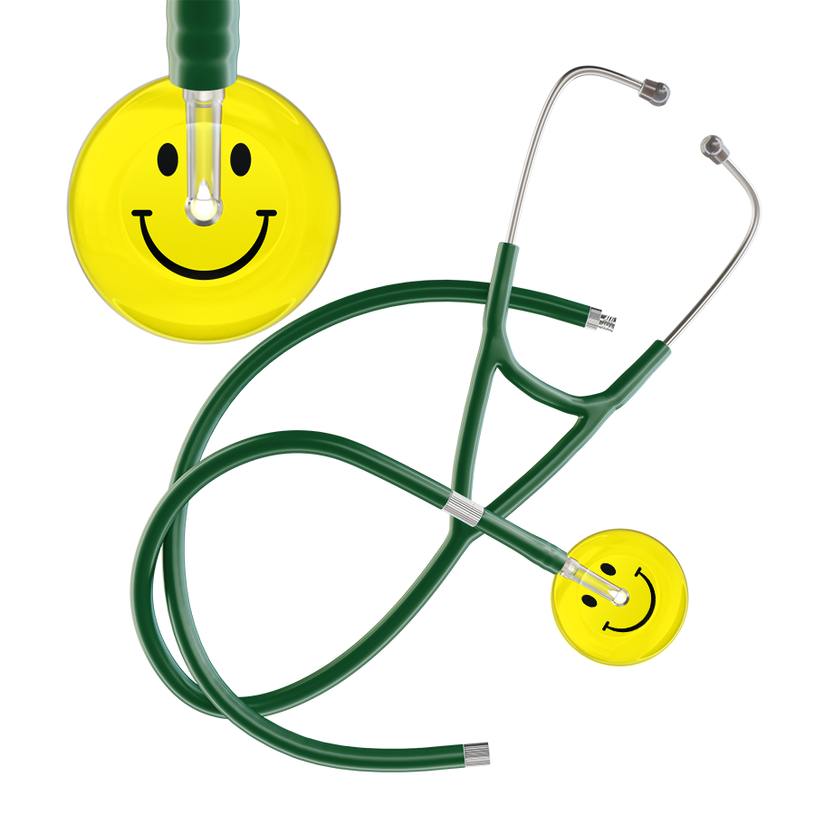 Light Smiley Face Cardiology Stethoscope