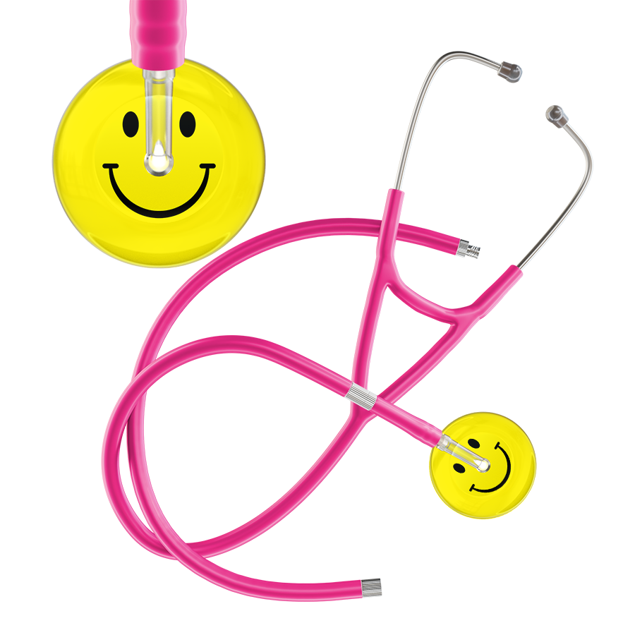 Light Smiley Face Cardiology Stethoscope