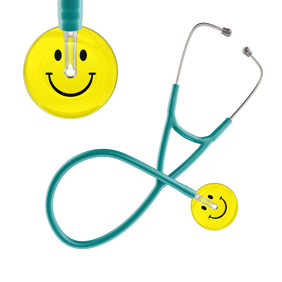 Light Smiley Face Cardiology Stethoscope