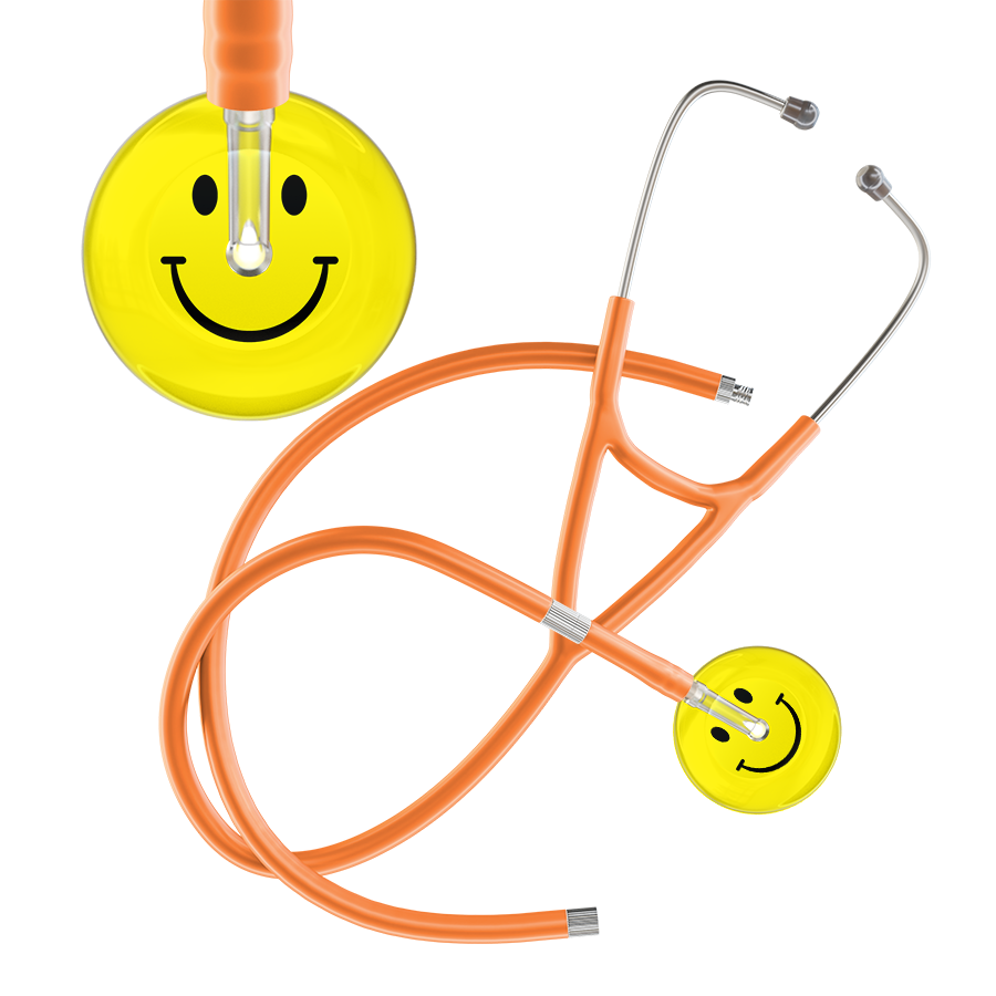 Light Smiley Face Cardiology Stethoscope