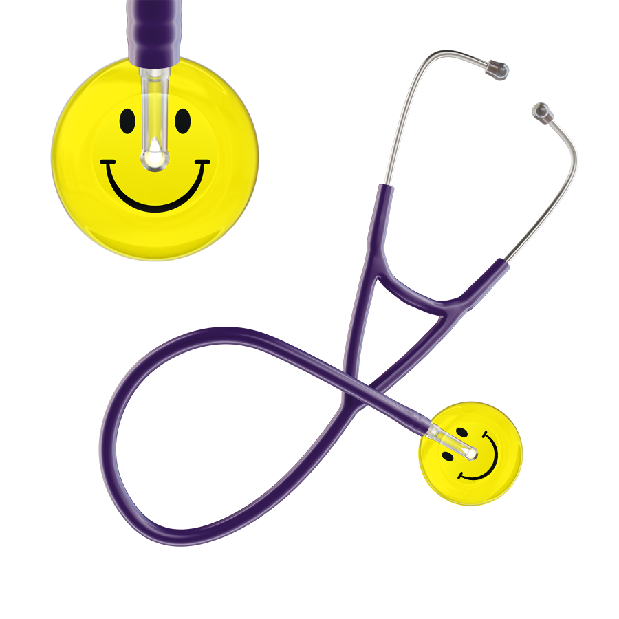 Light Smiley Face Cardiology Stethoscope