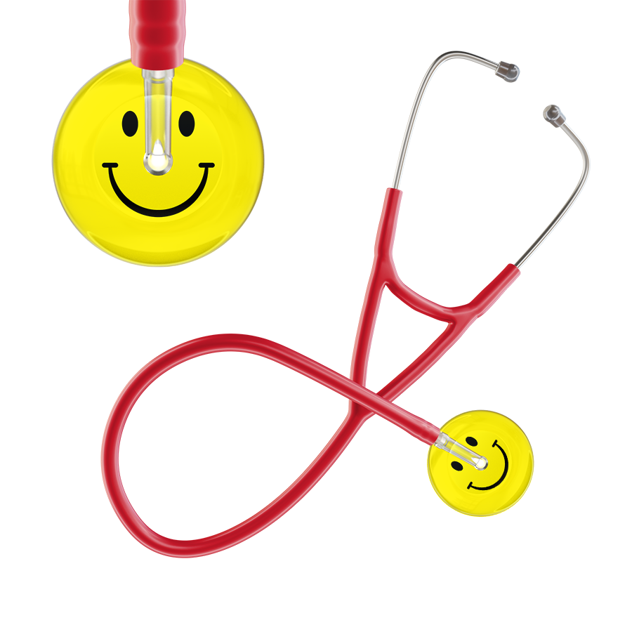 Light Smiley Face Cardiology Stethoscope