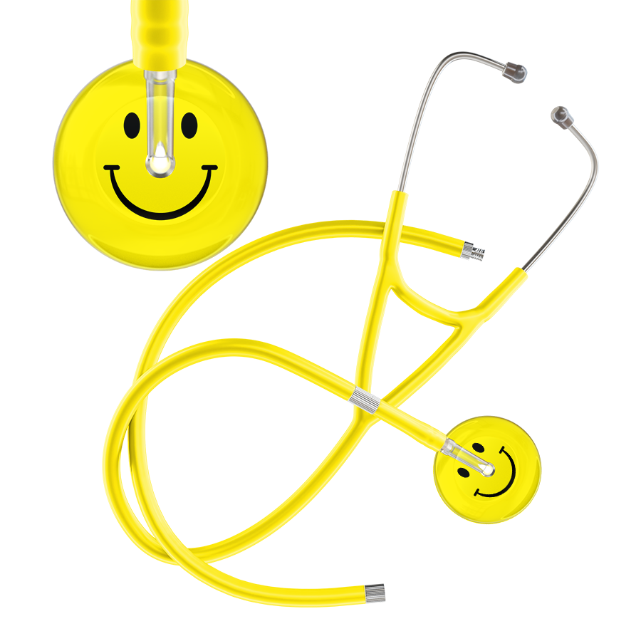 Light Smiley Face Cardiology Stethoscope