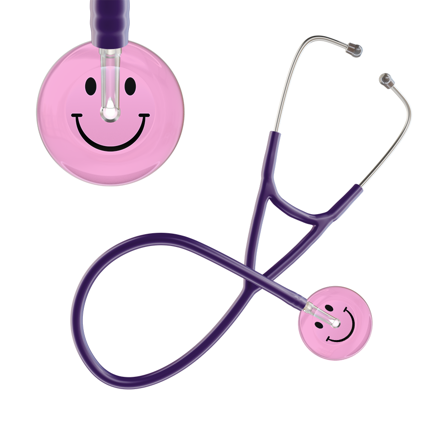 Light Smiley Face Cardiology Stethoscope