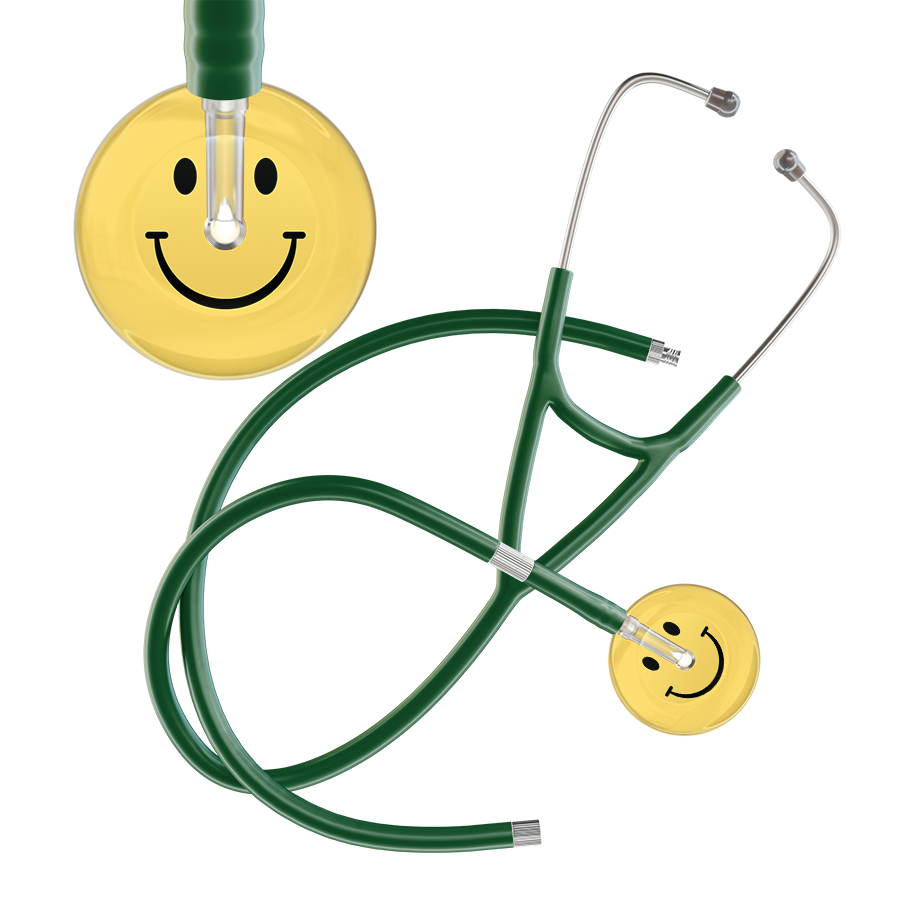 Light Smiley Face Cardiology Stethoscope