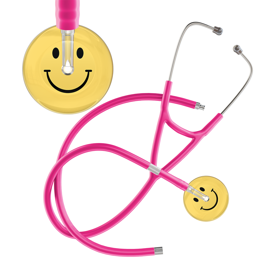 Light Smiley Face Cardiology Stethoscope