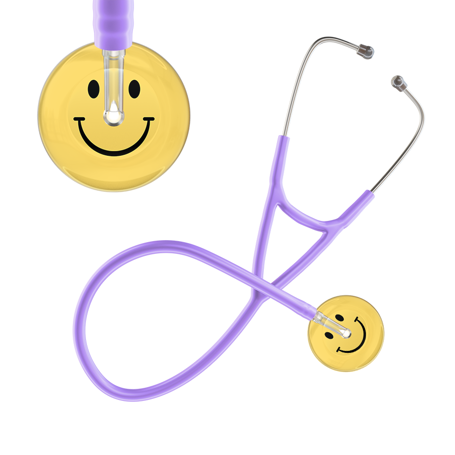 Light Smiley Face Cardiology Stethoscope