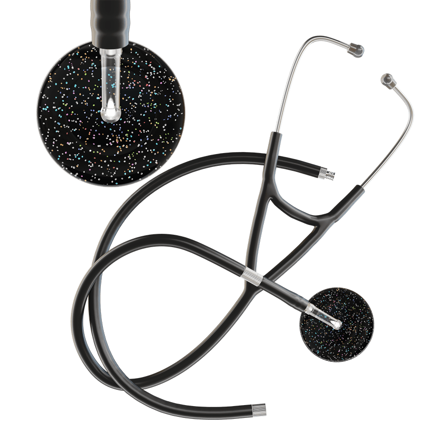 Ultrascope Single Stethoscope Twilight Black (BK) / Adult / Black Extended Tubing Dark Twilight Cardiology Stethoscope