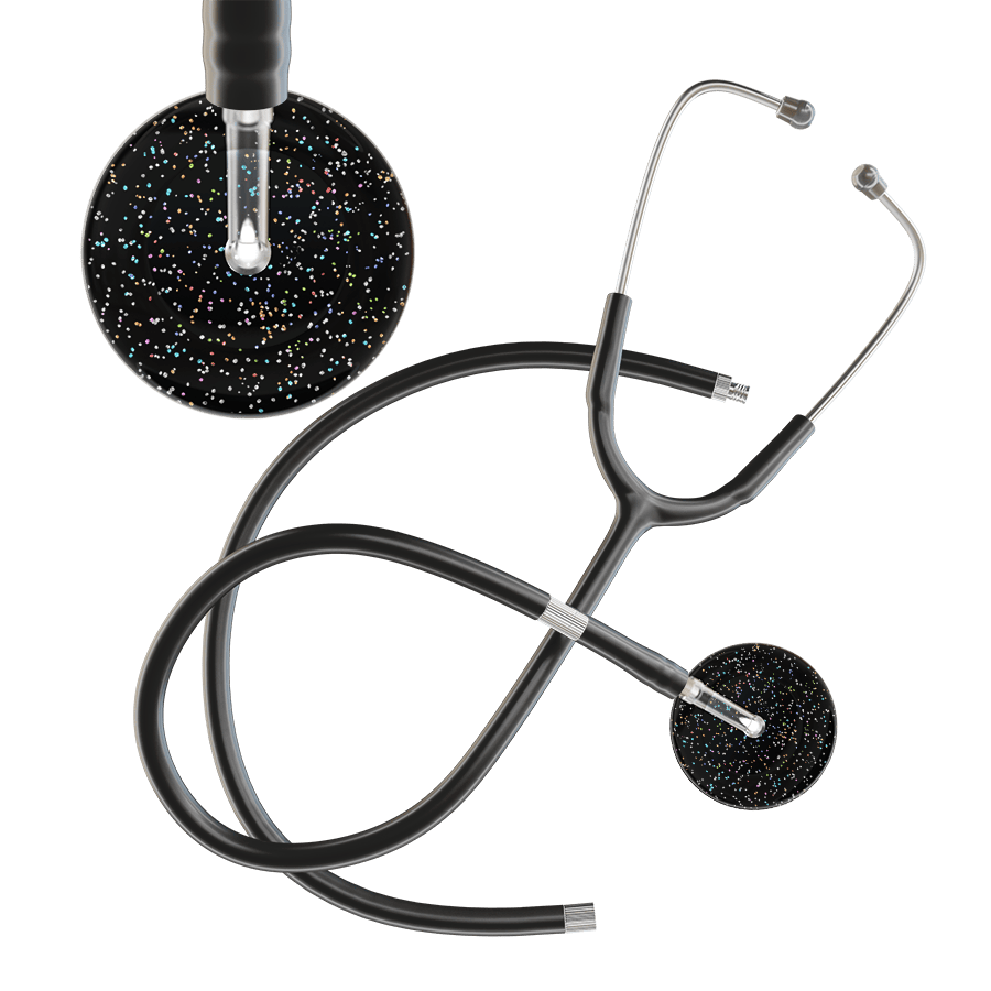 Ultrascope Single Stethoscope Twilight Black (BK) / Adult / Black Extended Tubing Dark Twilight Stethoscope