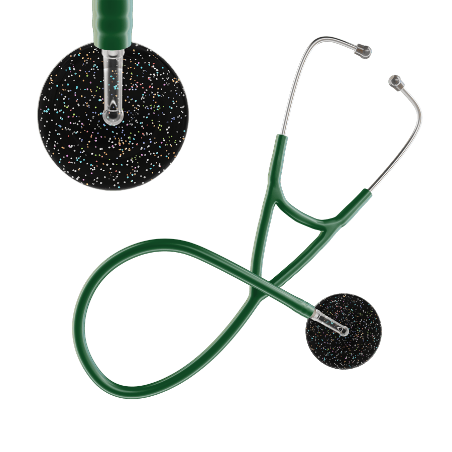 Ultrascope Single Stethoscope Twilight Black (BK) / Adult / Dark Green Dark Twilight Cardiology Stethoscope