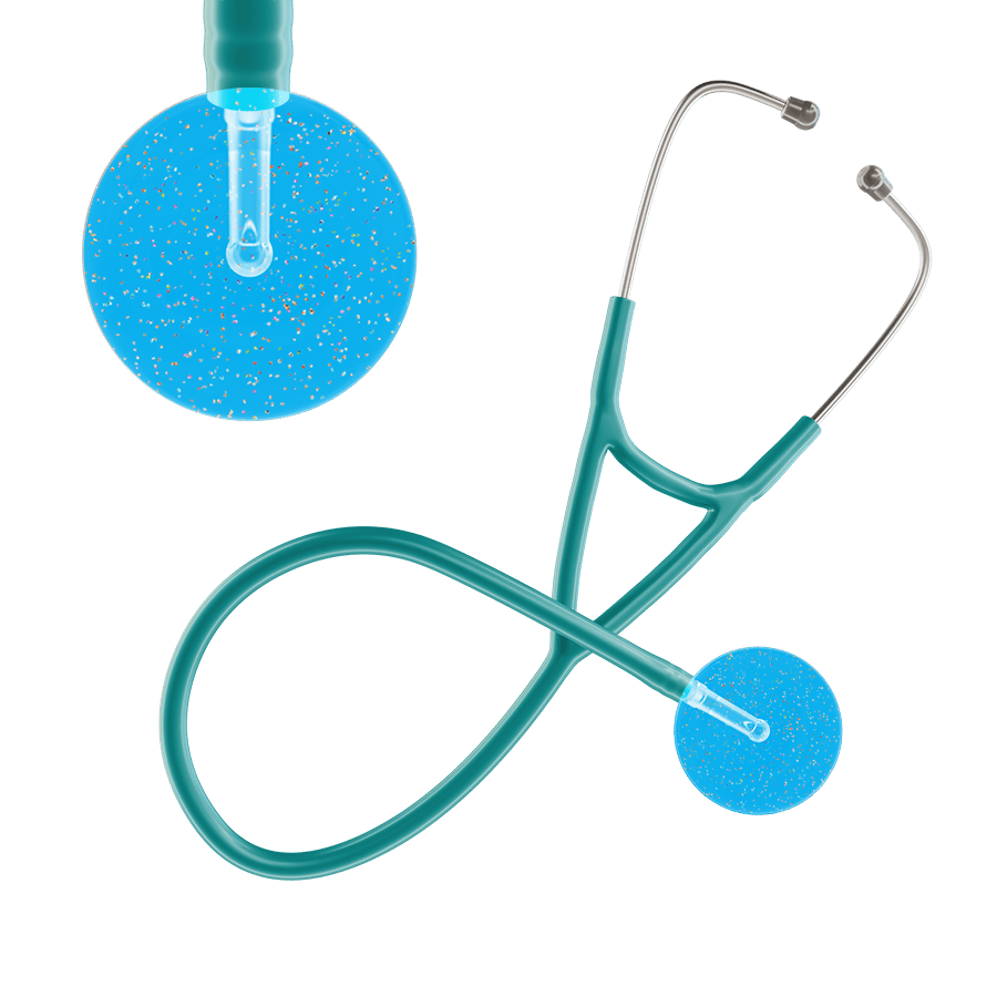 Ultrascope Single Stethoscope Twilight Cyan (CY) / Adult / Jade Light Twilight Cardiology Stethoscope